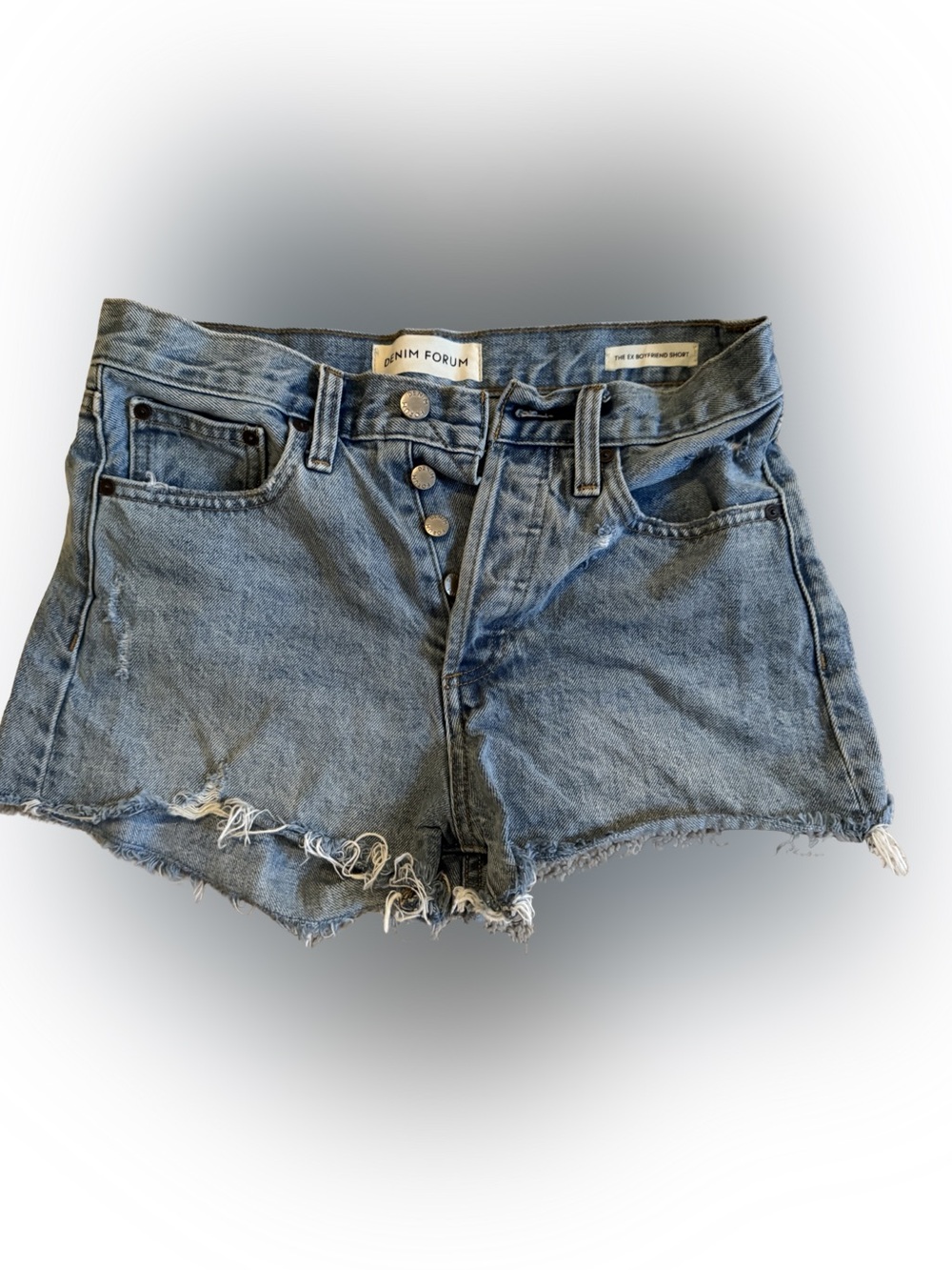 Denim Forum The Ex Boyfriend Short-Medium Blue Distressed